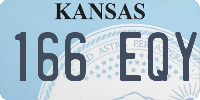 KS license plate 166EQY