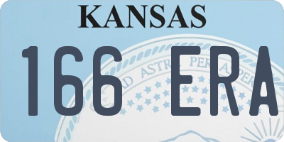 KS license plate 166ERA