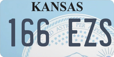 KS license plate 166EZS