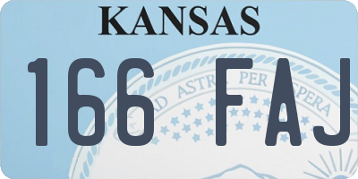KS license plate 166FAJ