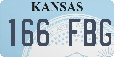 KS license plate 166FBG
