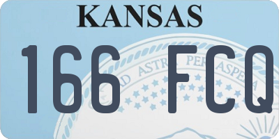 KS license plate 166FCQ