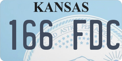 KS license plate 166FDC