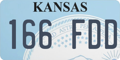 KS license plate 166FDD