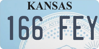 KS license plate 166FEY