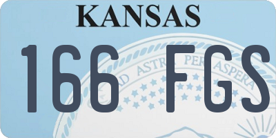 KS license plate 166FGS