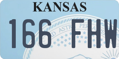 KS license plate 166FHW