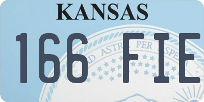 KS license plate 166FIE