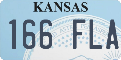 KS license plate 166FLA