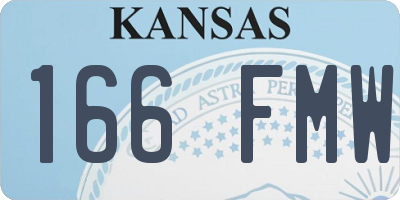 KS license plate 166FMW