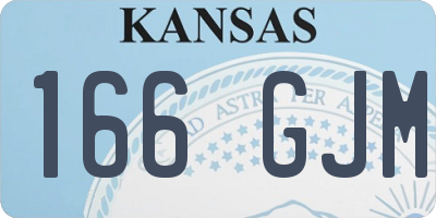 KS license plate 166GJM