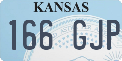 KS license plate 166GJP