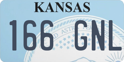 KS license plate 166GNL