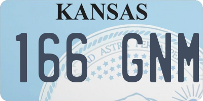 KS license plate 166GNM