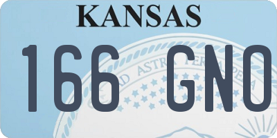 KS license plate 166GNO