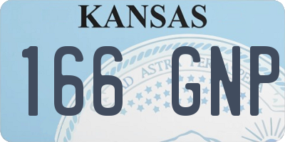 KS license plate 166GNP
