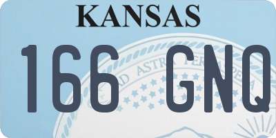 KS license plate 166GNQ