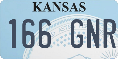 KS license plate 166GNR