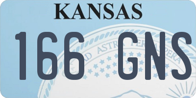 KS license plate 166GNS