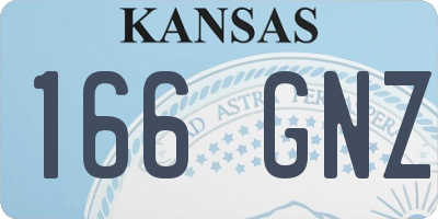 KS license plate 166GNZ