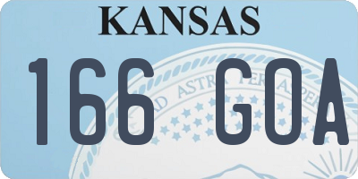 KS license plate 166GOA