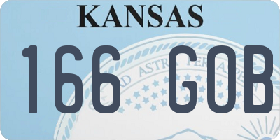 KS license plate 166GOB
