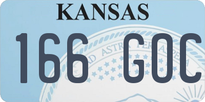 KS license plate 166GOC