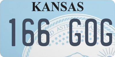 KS license plate 166GOG
