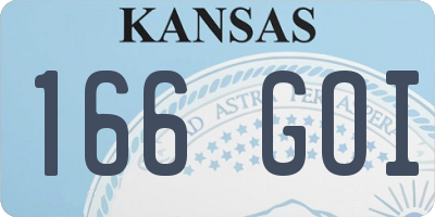 KS license plate 166GOI