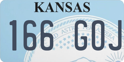 KS license plate 166GOJ