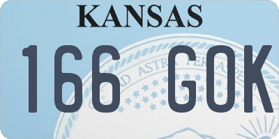 KS license plate 166GOK