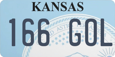 KS license plate 166GOL