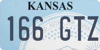 KS license plate 166GTZ