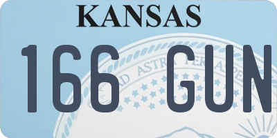 KS license plate 166GUN