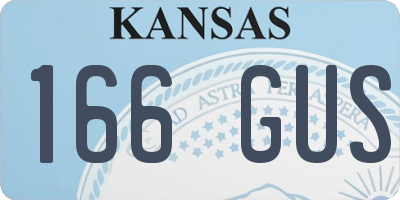 KS license plate 166GUS