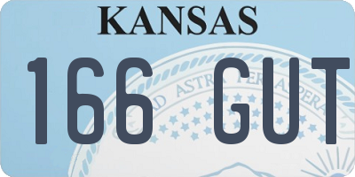 KS license plate 166GUT