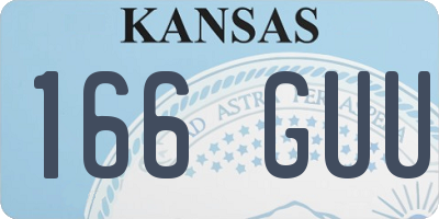 KS license plate 166GUU