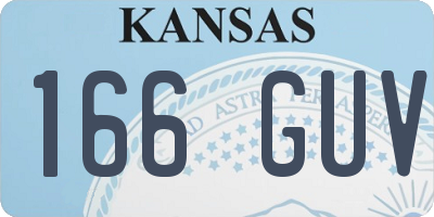 KS license plate 166GUV