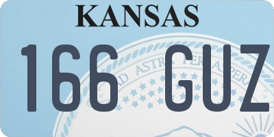 KS license plate 166GUZ