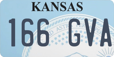 KS license plate 166GVA