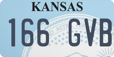 KS license plate 166GVB