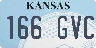 KS license plate 166GVC