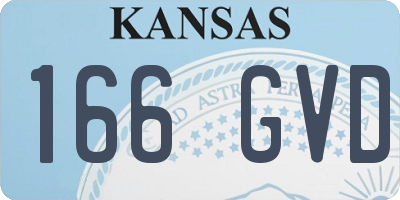 KS license plate 166GVD