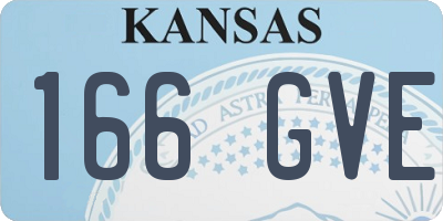 KS license plate 166GVE