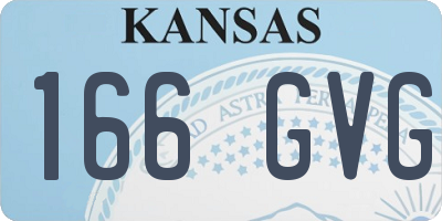 KS license plate 166GVG