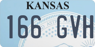 KS license plate 166GVH