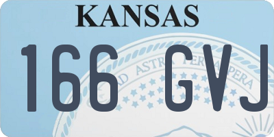 KS license plate 166GVJ