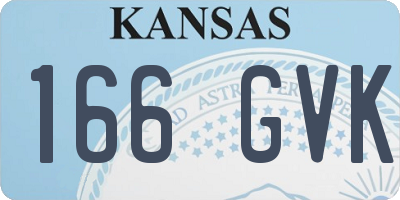 KS license plate 166GVK
