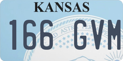 KS license plate 166GVM