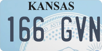 KS license plate 166GVN